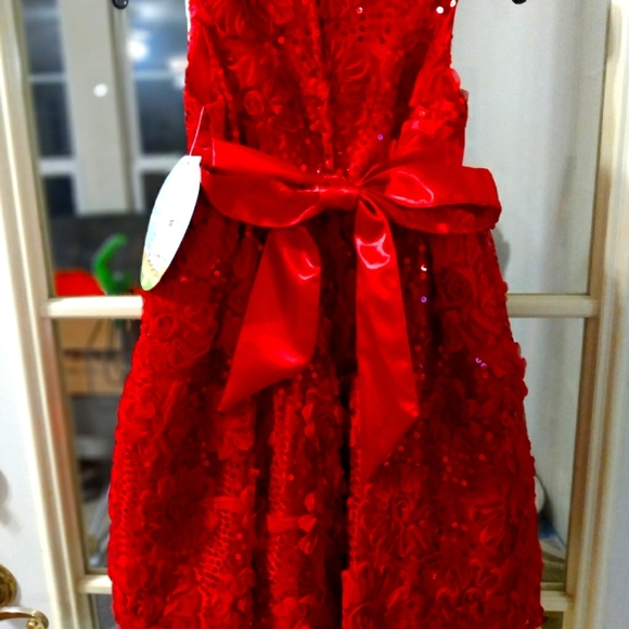 American Princess Red Sequined Dress Formal NWT sz 5  and 7 available - Picture 6 of 8